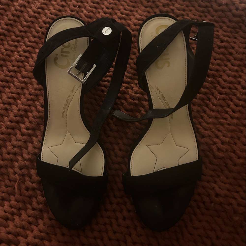 Circus by Sam Edelman Black Ankle Strap Sandals